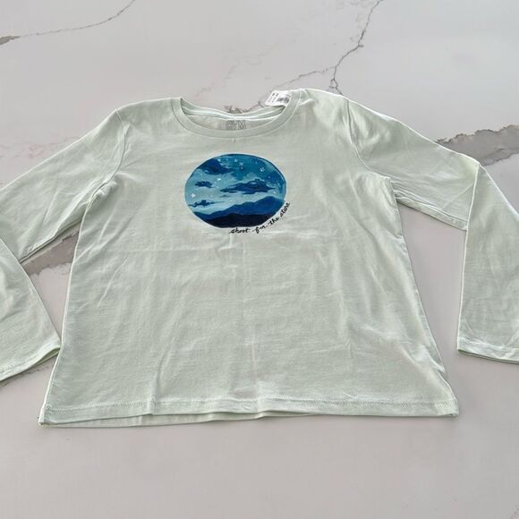 Nwts! Gymboree Girl’s Long sleeve T shirt. Light green. Size Medium 7-8. - Picture 1 of 4